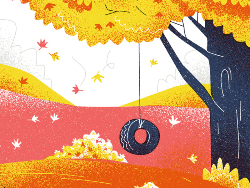 99-Things-I-Want-to-Do Beautiful autumn illustration examples for the season