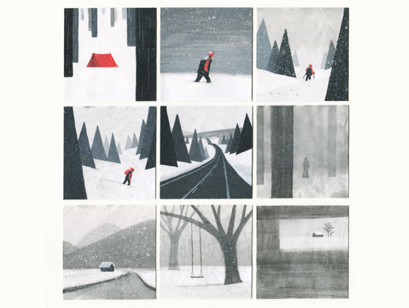 A-Lonely-Winter Beautifully designed winter illustration examples for you