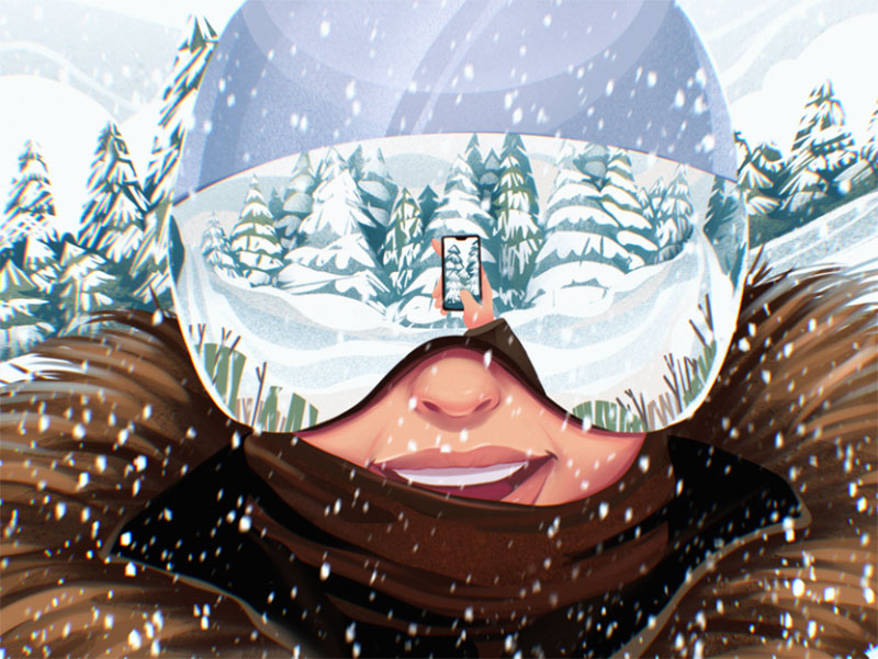Active-Winter-Illustration Beautifully designed winter illustration examples for you