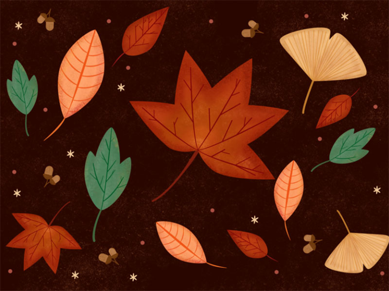 Autumn-Leaves Beautiful autumn illustration examples for the season