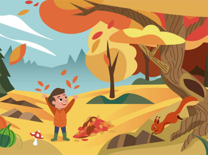 Autumn-is-here Beautiful autumn illustration examples for the season