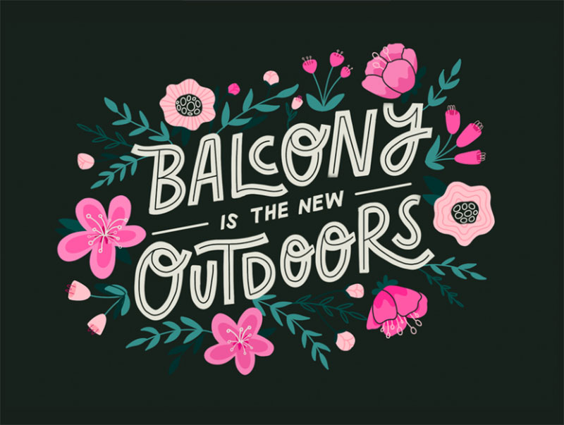 Balcony-is-the-new-Outdoors Dreamy spring illustration examples you must see