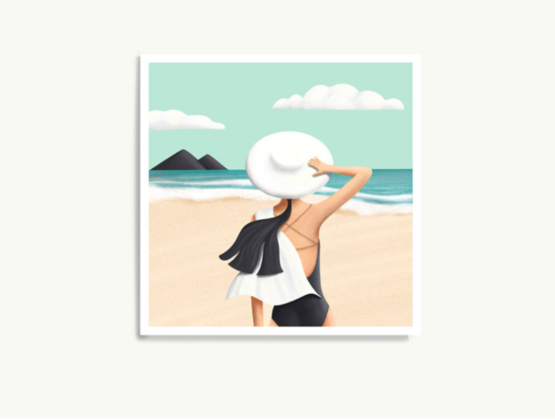 Beach-day Lovely summer illustration examples to check out