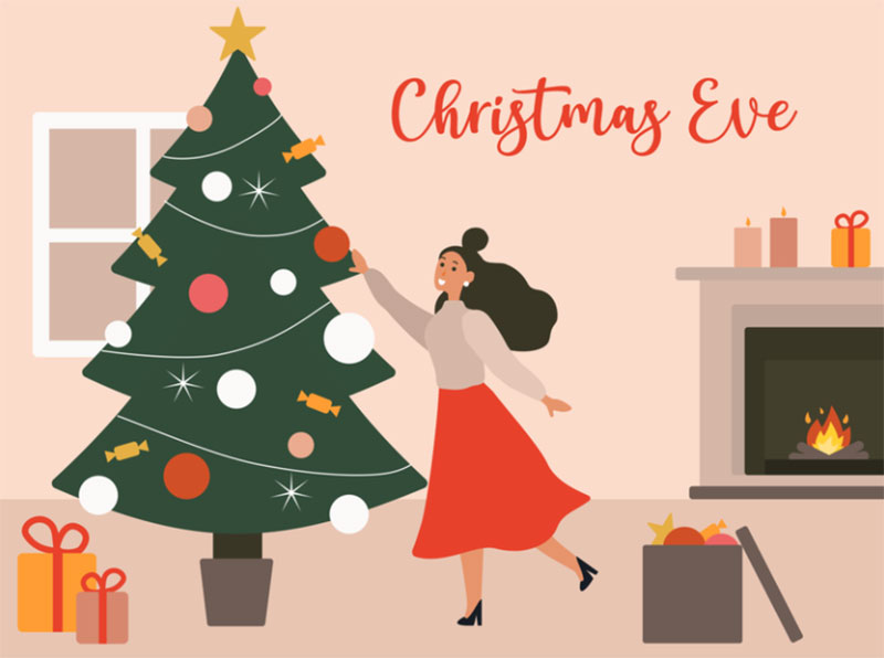 Christmas-Eve-Illustration Christmas illustration examples that look amazing