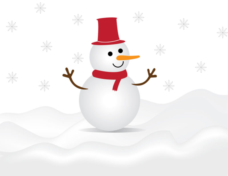 Christmas-Snow-Man-Illustration Christmas illustration examples that look amazing