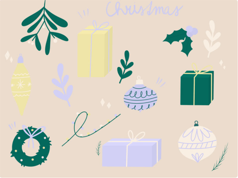 Christmas-doodles Christmas illustration examples that look amazing