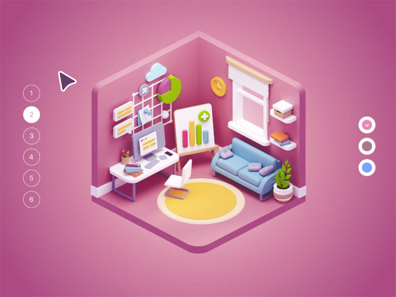Cubbies-3D-Workspace-Illustrations Amazing 3D illustrations that are awe-inspiring