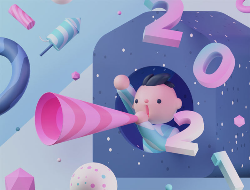 Happy-New-Year-2021 Amazing 3D illustrations that are awe-inspiring