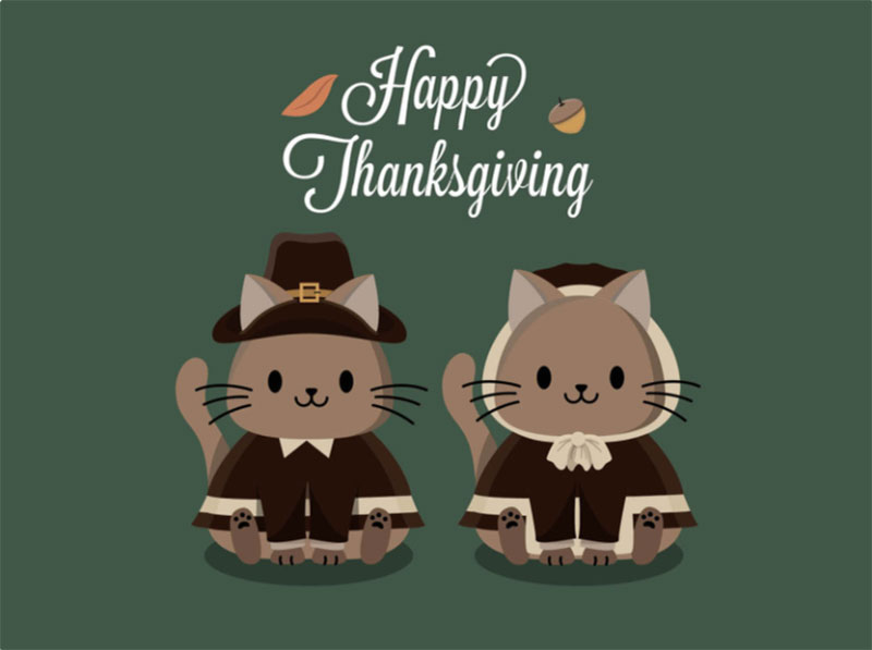 Happy-Thanksgiving-Pilgrims Thanksgiving illustration examples that are great