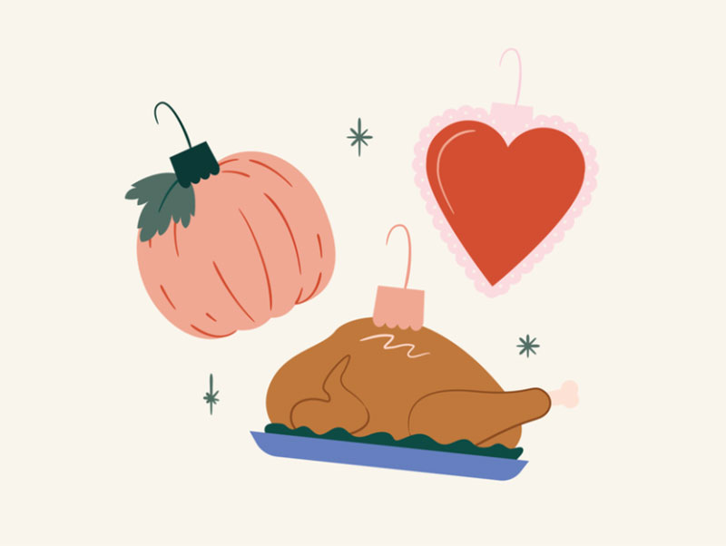 Holiday-Ornament-Illustration Thanksgiving illustration examples that are great