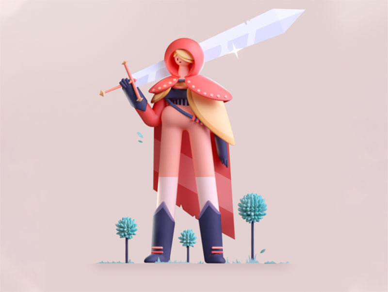 Knight-Sword Amazing 3D illustrations that are awe-inspiring