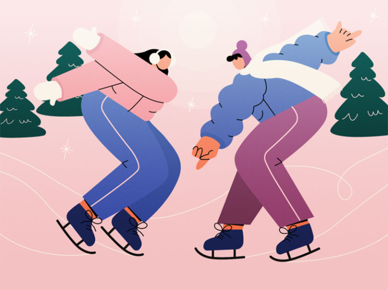 Let_s-dance-together Beautifully designed winter illustration examples for you