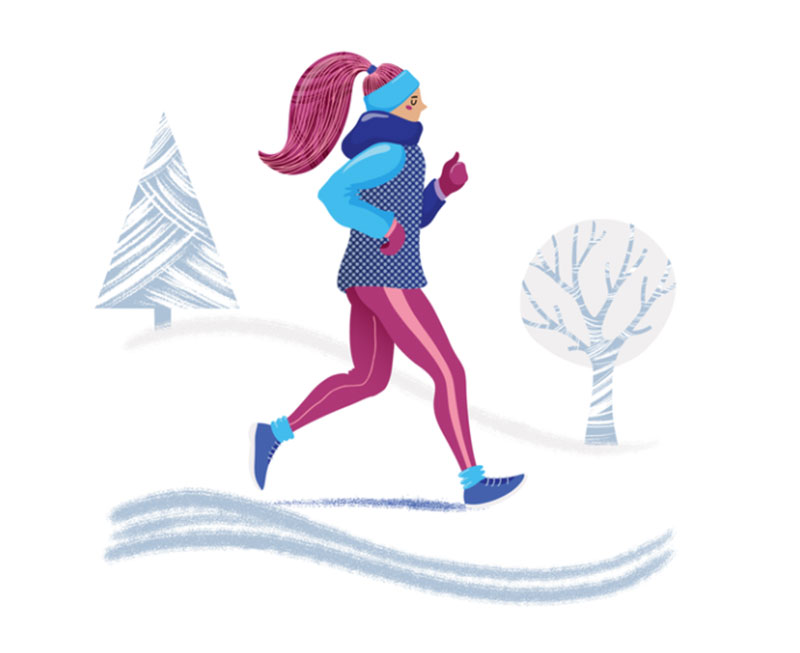 Run-the-Winter Beautifully designed winter illustration examples for you