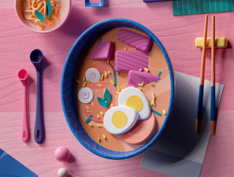 Space-Ramen Amazing 3D illustrations that are awe-inspiring