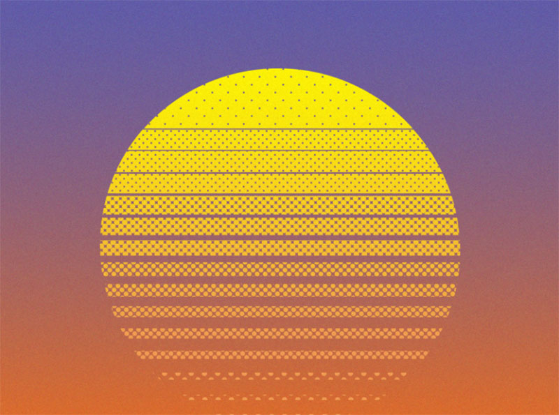 Summer-Sunset Lovely summer illustration examples to check out