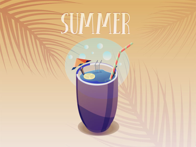 Summer-drink Lovely summer illustration examples to check out
