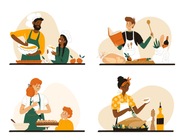 Thanksgiving-preparations Thanksgiving illustration examples that are great