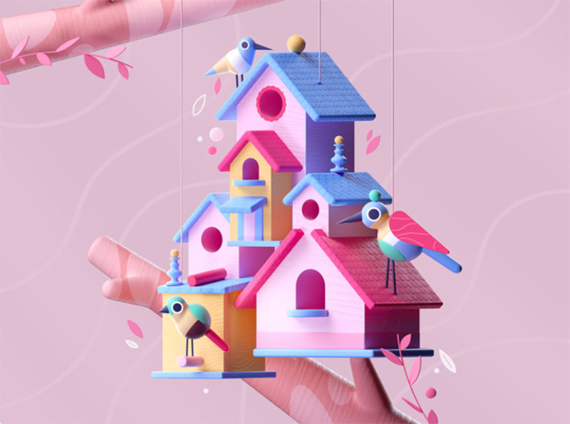 The-Birds-House Amazing 3D illustrations that are awe-inspiring