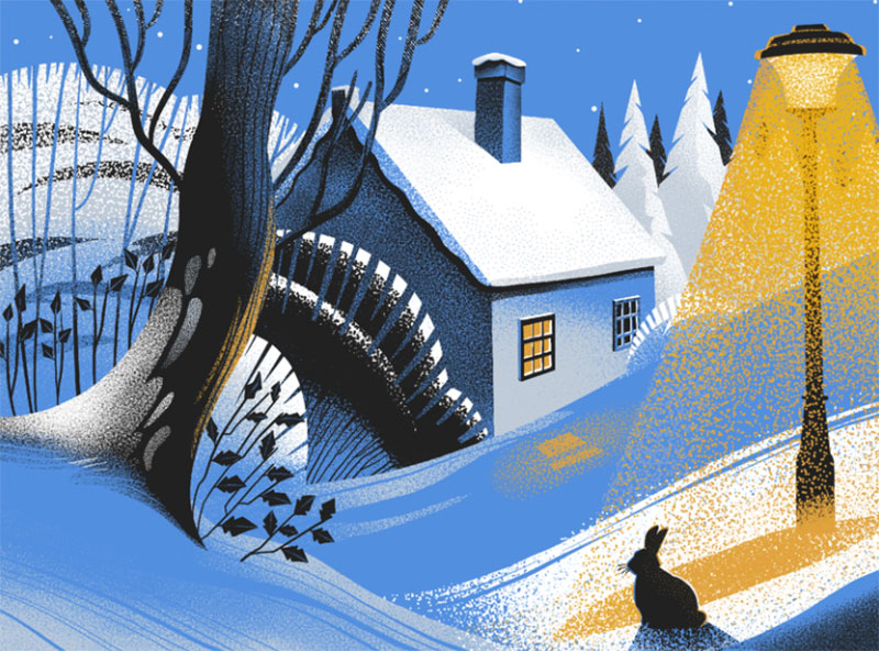 Winter-Night-Illustration Beautifully designed winter illustration examples for you