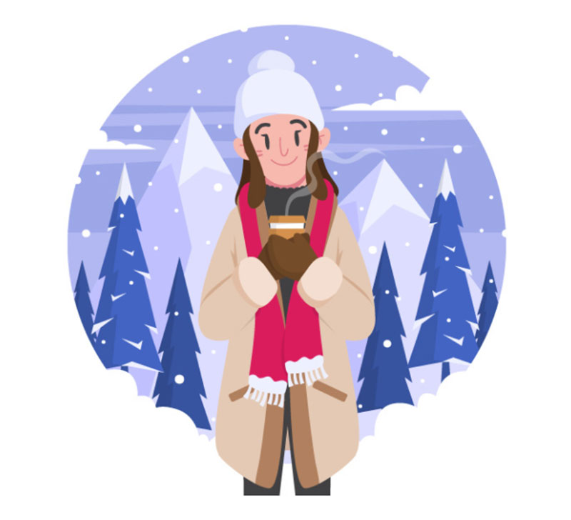 Winter-Outfits-Vector-Illustration Beautifully designed winter illustration examples for you