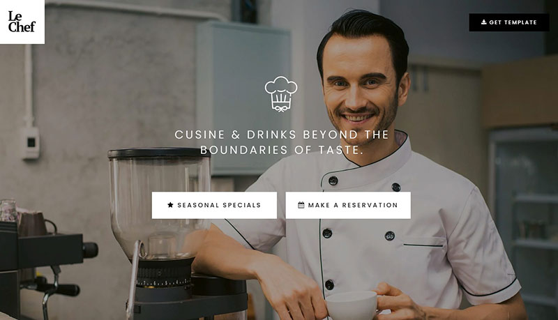 Restaurant-template The best Slider Revolution templates to create a website with