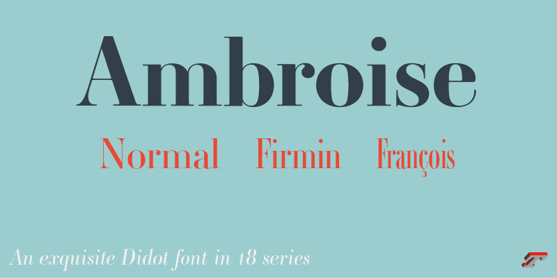 Ambroise Great looking fonts similar to Bodoni to try