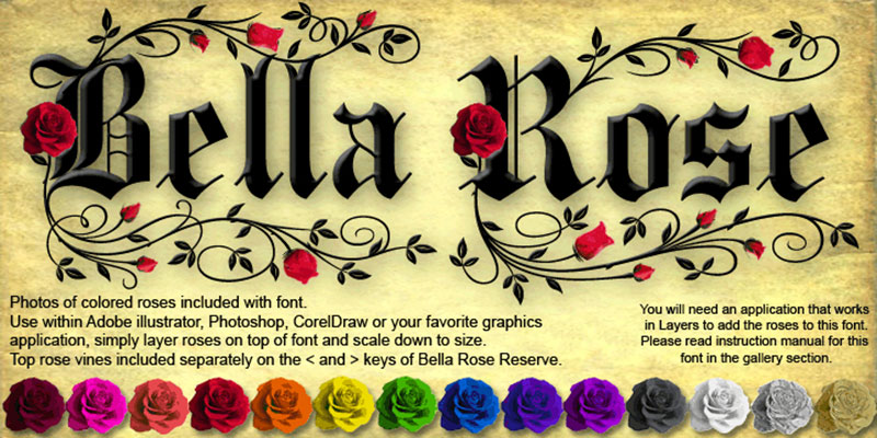 Bella-Rose- 19 Fonts Similar To Old English That Look Really Great