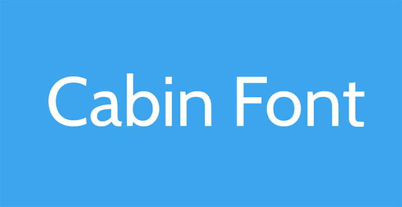 Cabin Fonts similar to Roboto that will look great in your designs