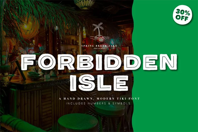 Forbidden-Isle-Modern-Tiki-Font The best Hawaiian font examples for designers to use