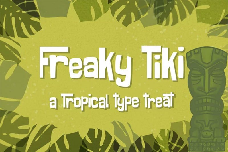 Freaky-Tiki-fun-tropical-font The best Hawaiian font examples for designers to use
