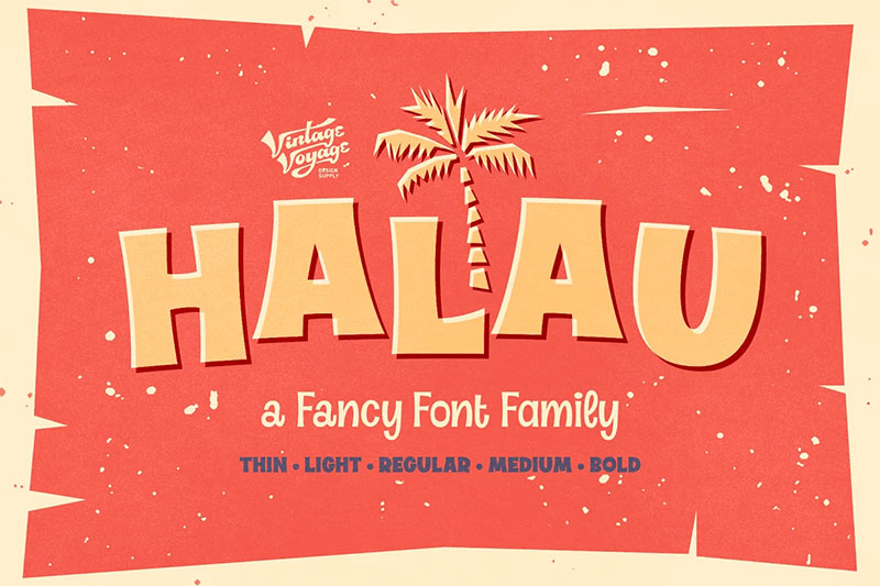 Halau-Font-Family The best Hawaiian font examples for designers to use
