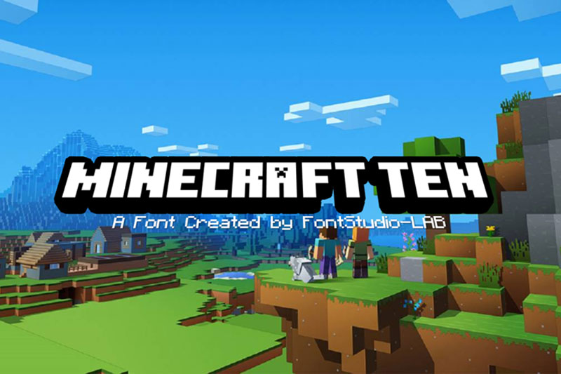 Minecraft-Ten-Font Get The Best 28 Minecraft Fonts From This Hand Picked Selection