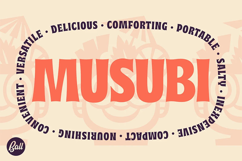 Musubi The best Hawaiian font examples for designers to use