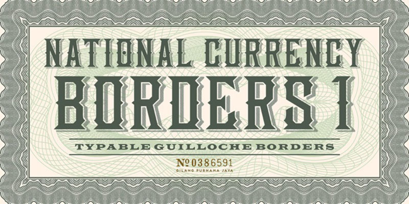 National-Currency Money font examples that look really impressive