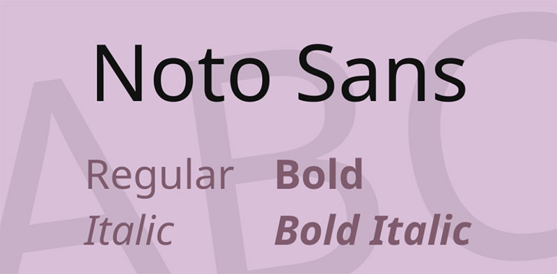 Noto-Sans Fonts similar to Roboto that will look great in your designs