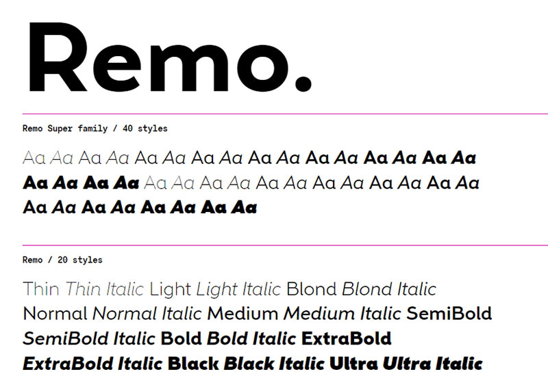 Remo The best fonts similar to Brandon Grotesque you can get