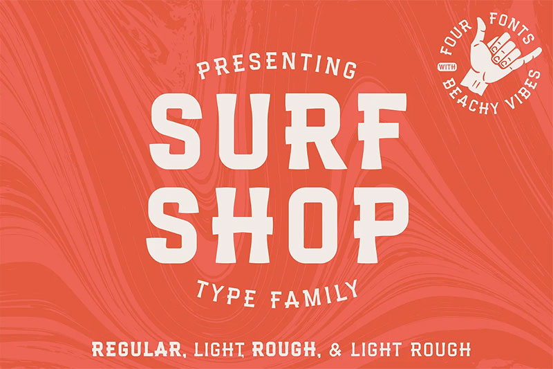 Surf-Shop-Coastal-Font-Family The best Hawaiian font examples for designers to use