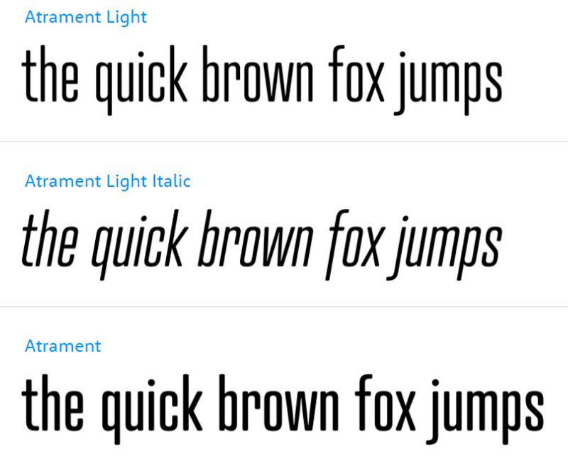 atrament Fonts similar to Oswald you could try in your designs