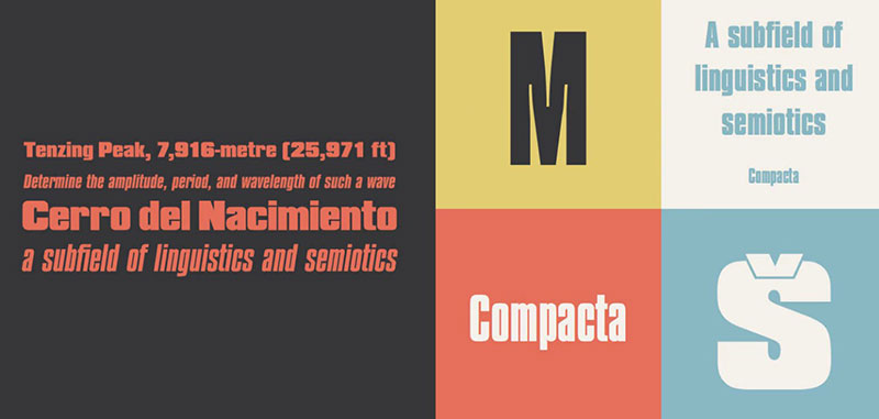 compacto Fonts similar to Oswald you could try in your designs