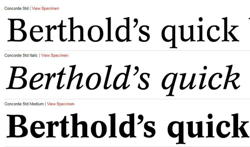 concorde Fonts similar to Minion Pro that look as great