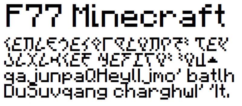 f77 Get The Best 28 Minecraft Fonts From This Hand Picked Selection