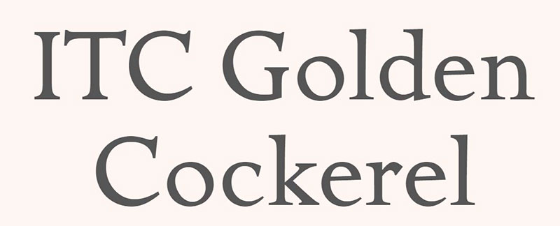 itcgolden Great looking fonts similar to Bodoni to try