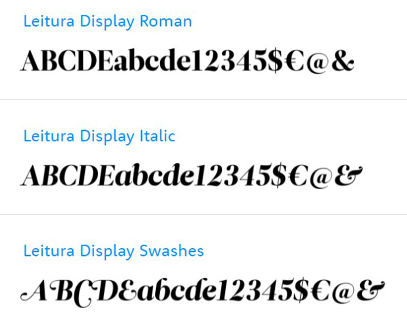 leetura Great looking fonts similar to Bodoni to try