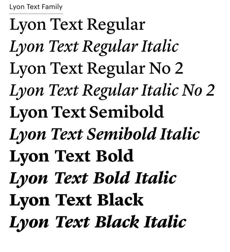 lyon Fonts similar to Minion Pro that look as great