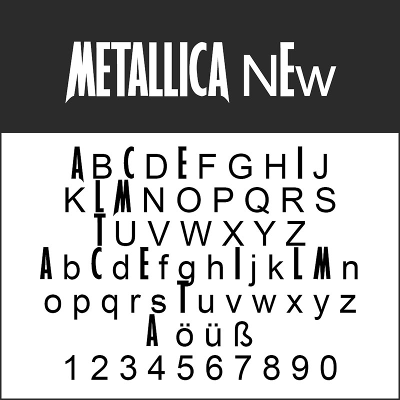 met-new The Metallica font and the iconic logo history