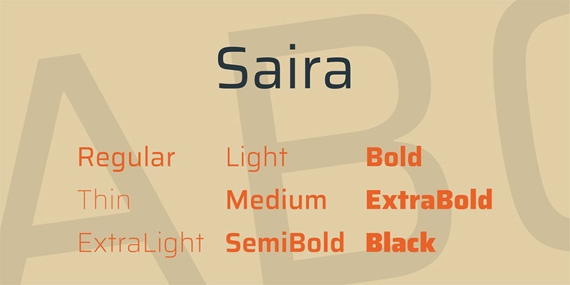 saira-font 20 Fonts Similar To Eurostile: The Best Alternatives Out There