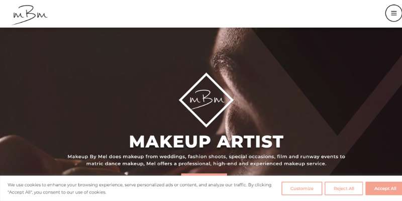 13-13 Stunning Makeup Artist Websites with Great Design