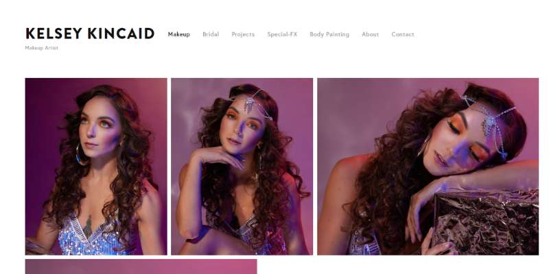 16-13 27 Stunning Makeup Artist Website Design Examples