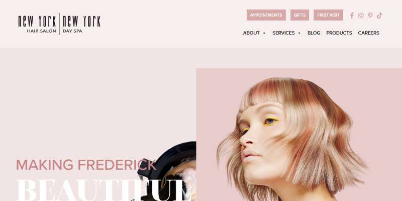 2-16 Gorgeous Hair Salon Websites to use as Inspiration
