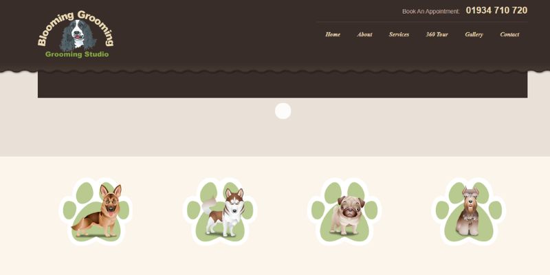 2-8 20 Dog Grooming Website Design Examples To Inspire You